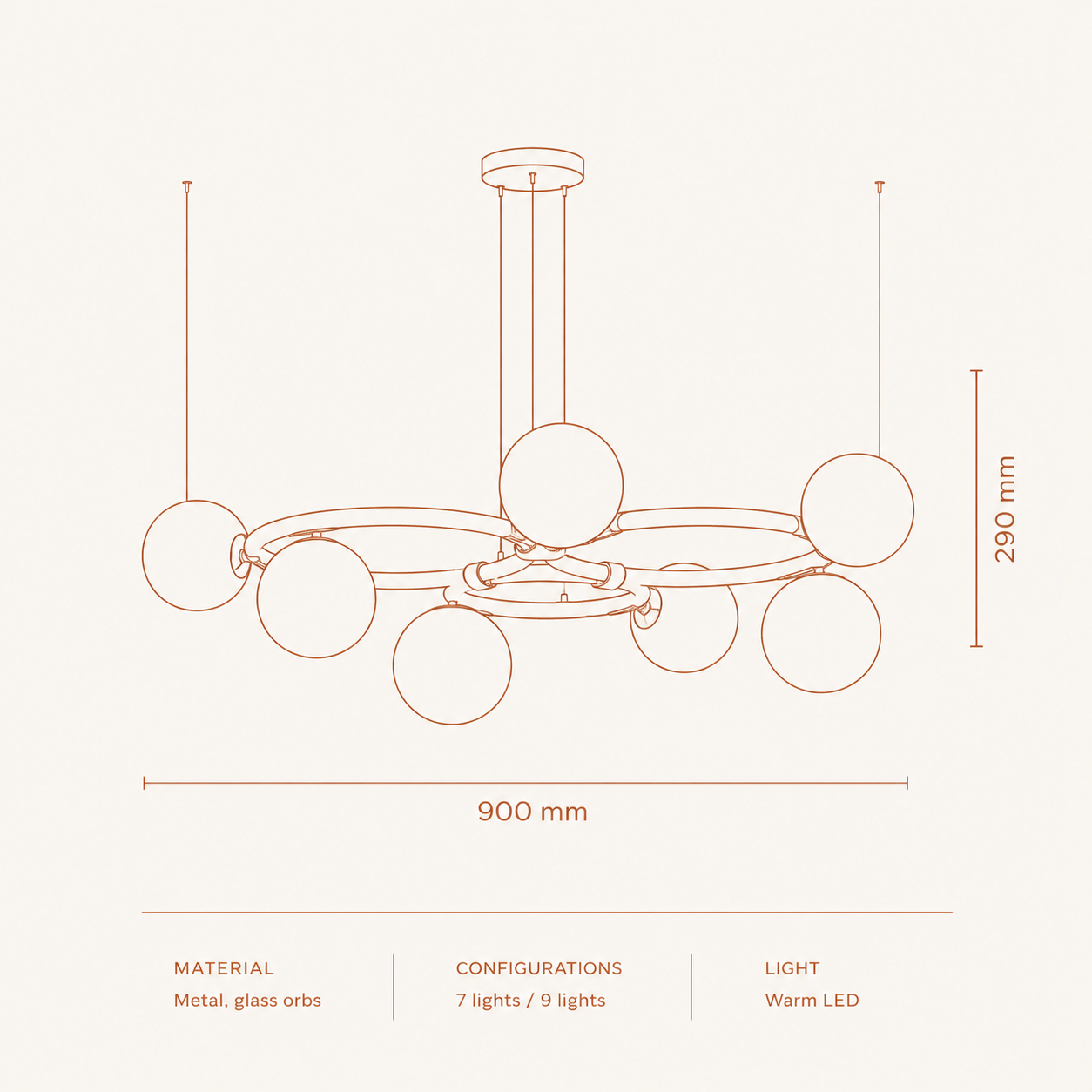 Cluster chandelier – FAVA