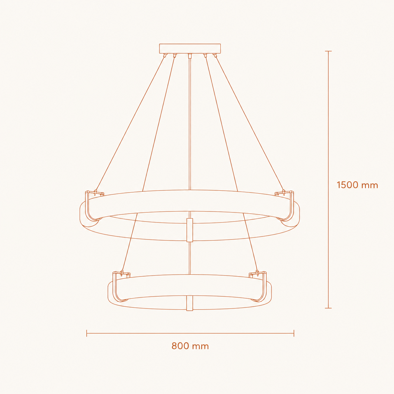 Stone-effect round chandelier – DISCA