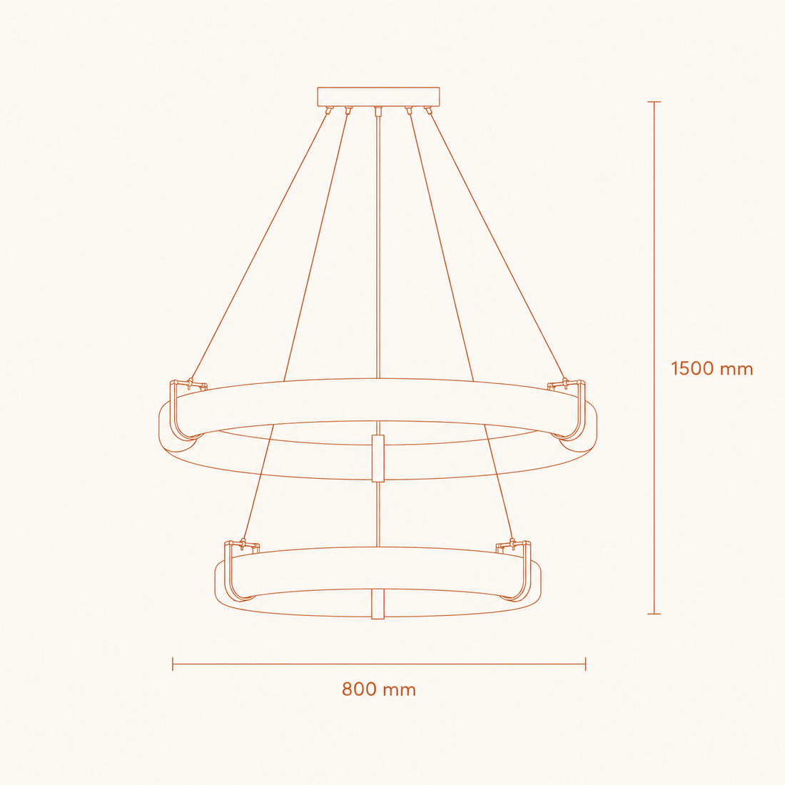 Stone-effect round chandelier – DISCA