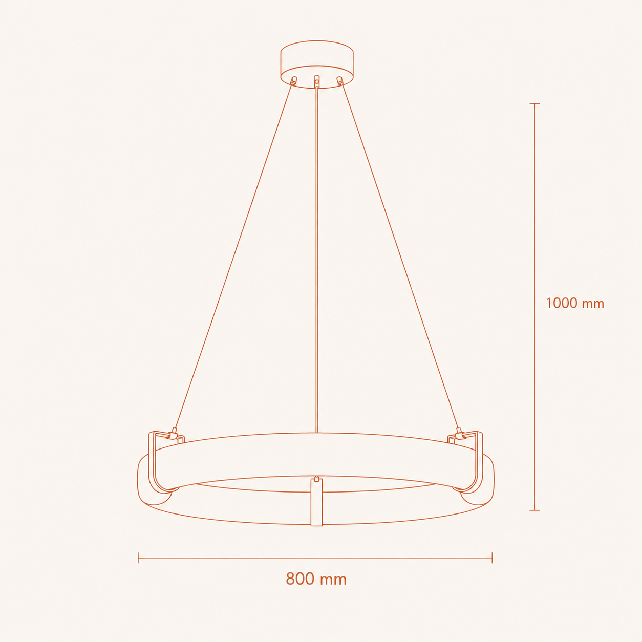 Stone-effect round chandelier – DISCA
