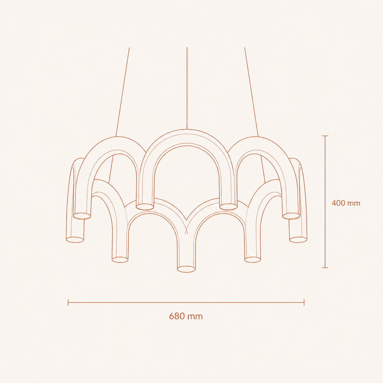 Arch chandelier – VOLTA
