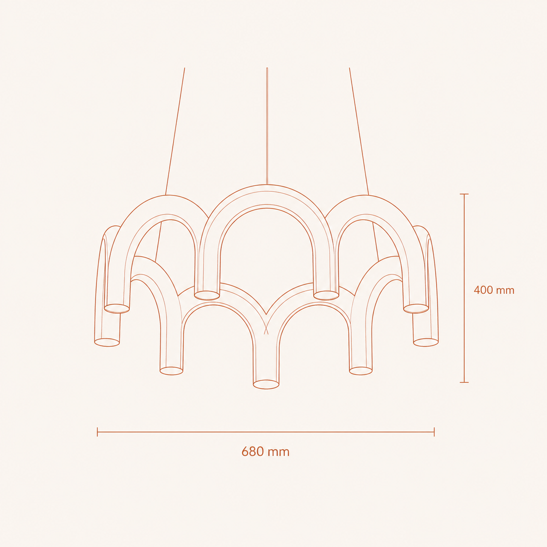 Arch chandelier – VOLTA
