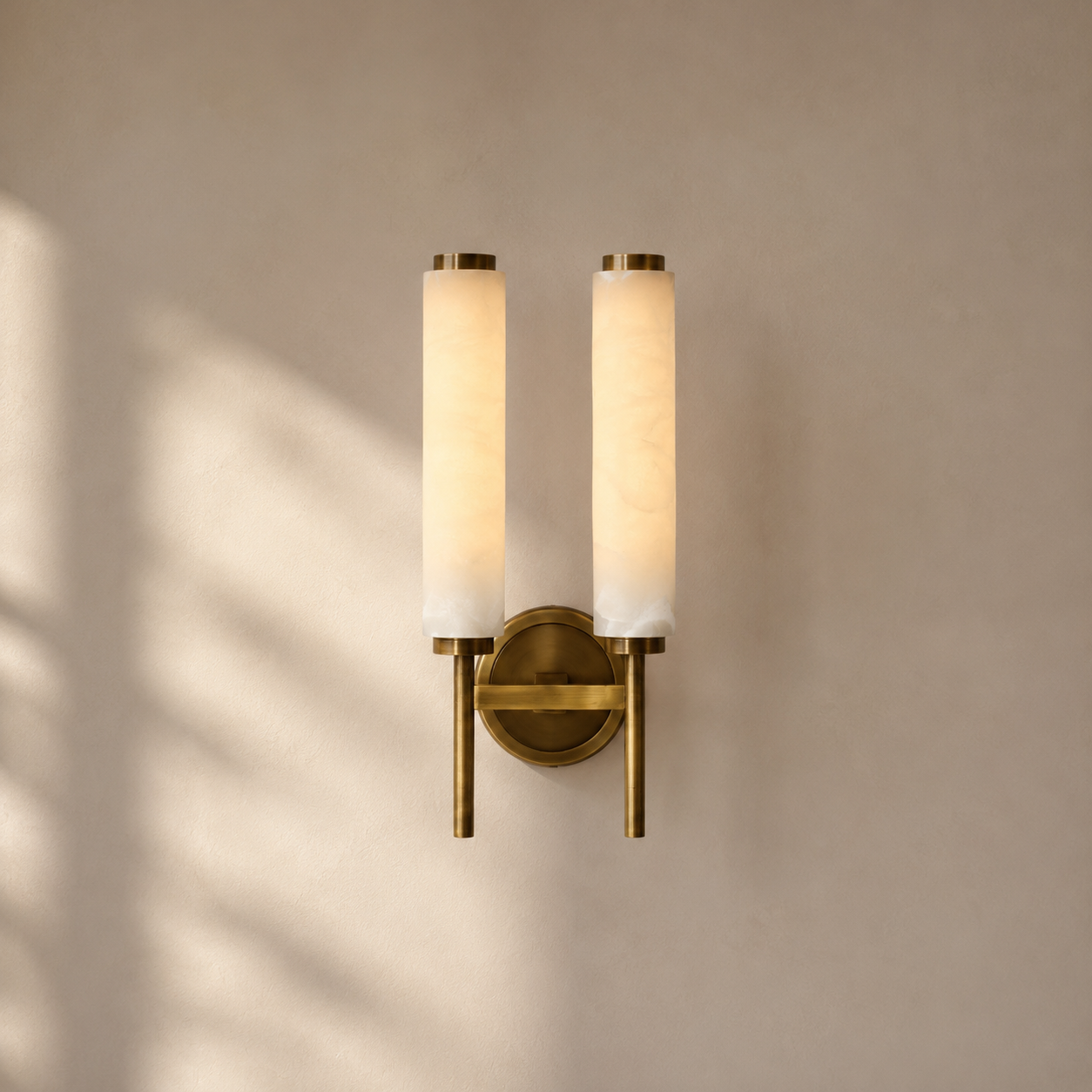 Double marble wall light – TESSA