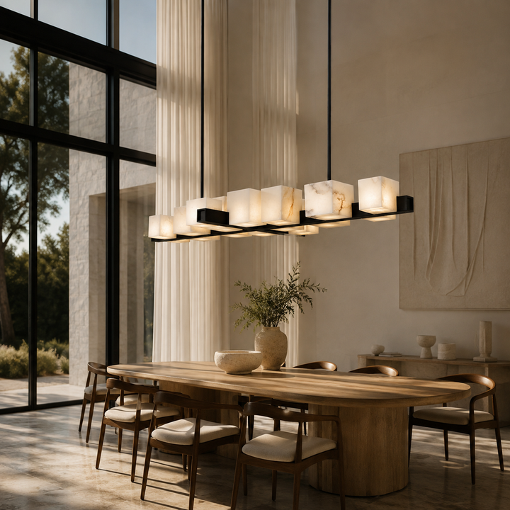 Linear marble chandelier – RIGA