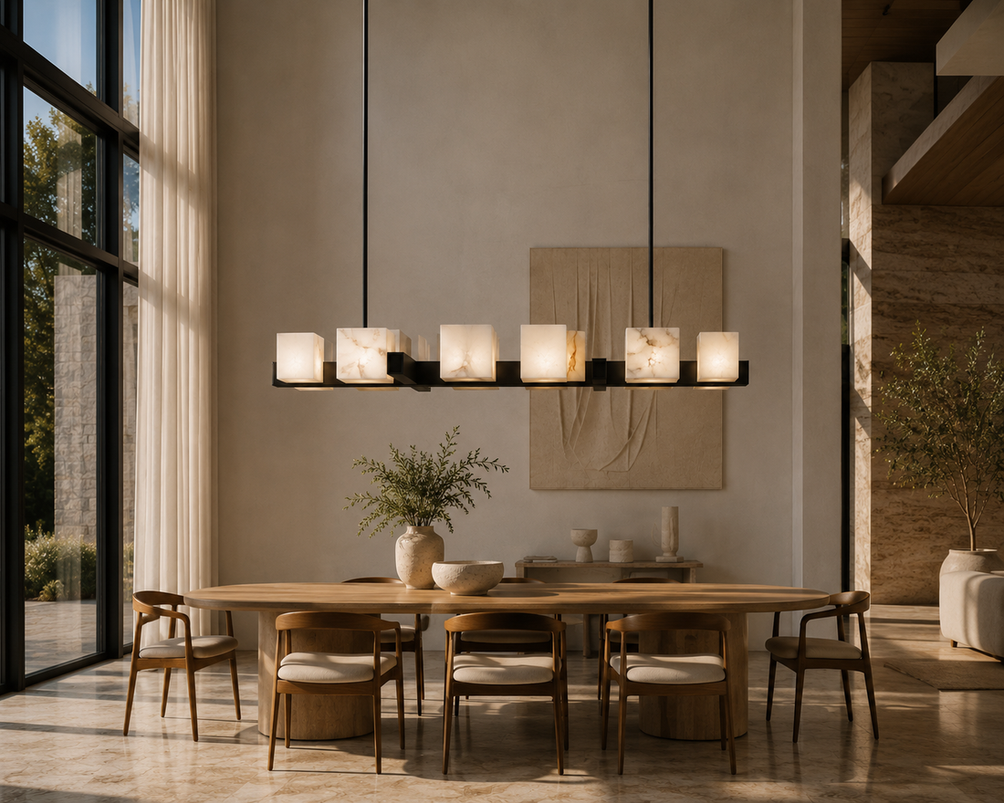 Linear marble chandelier – RIGA