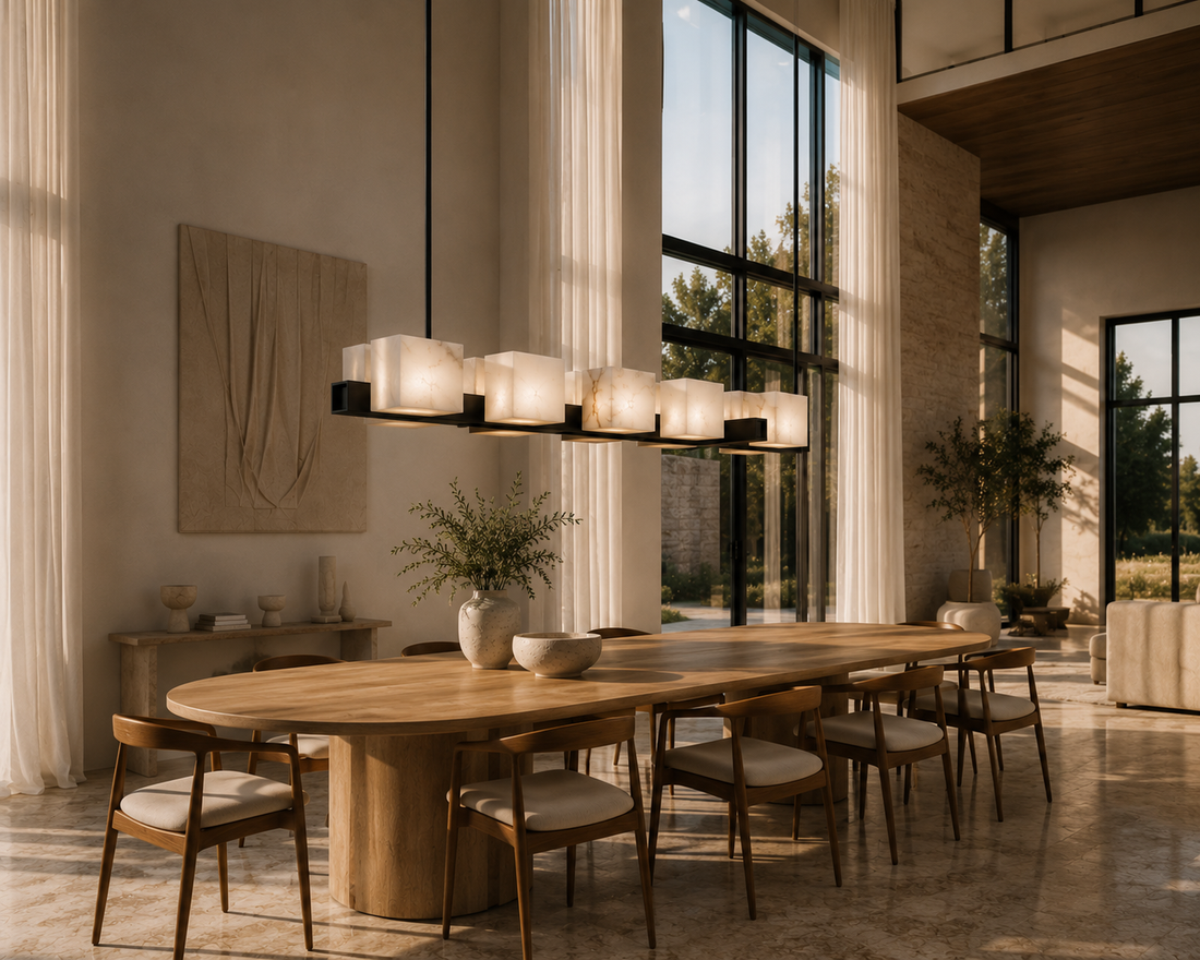 Linear marble chandelier – RIGA