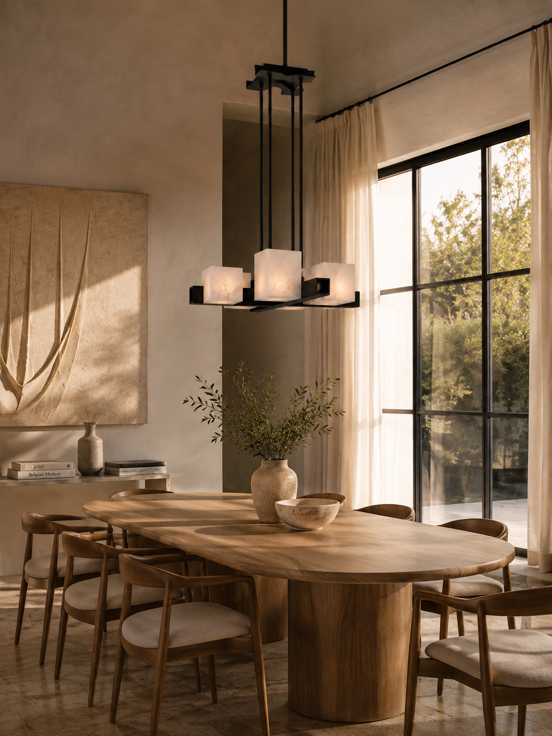 Linear marble chandelier – RIGA