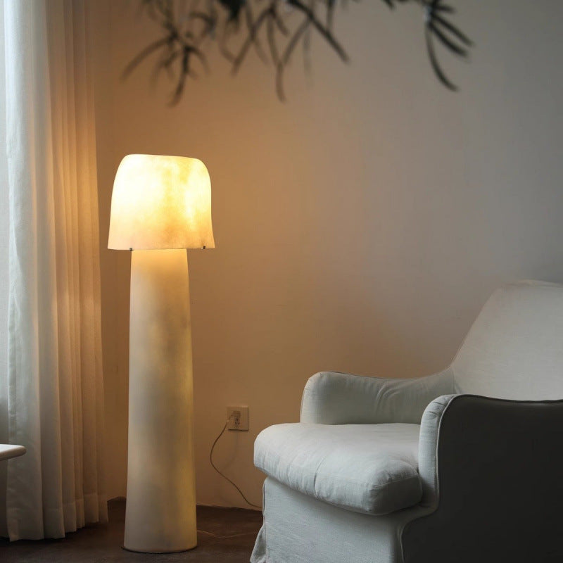 Wabi-sabi medieval style floor lamp, bedside bedside high-end translucent fiberglass light luxury atmosphere ornaments