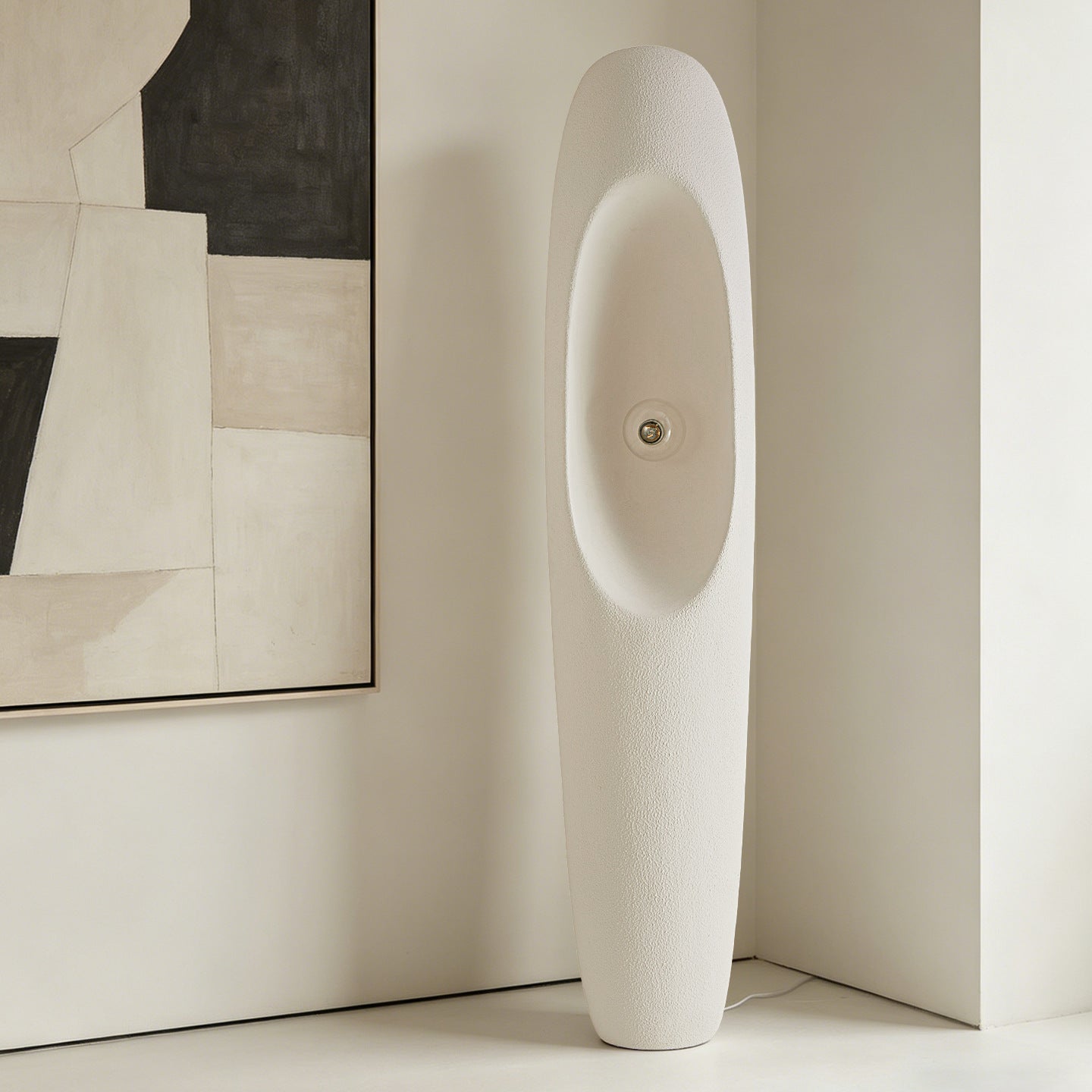 Wabi-Sabi Style Art Bedroom Floor Lamp, Nordic Japanese Minimalist Designer Living Room and Study Ambient Upright Lamp