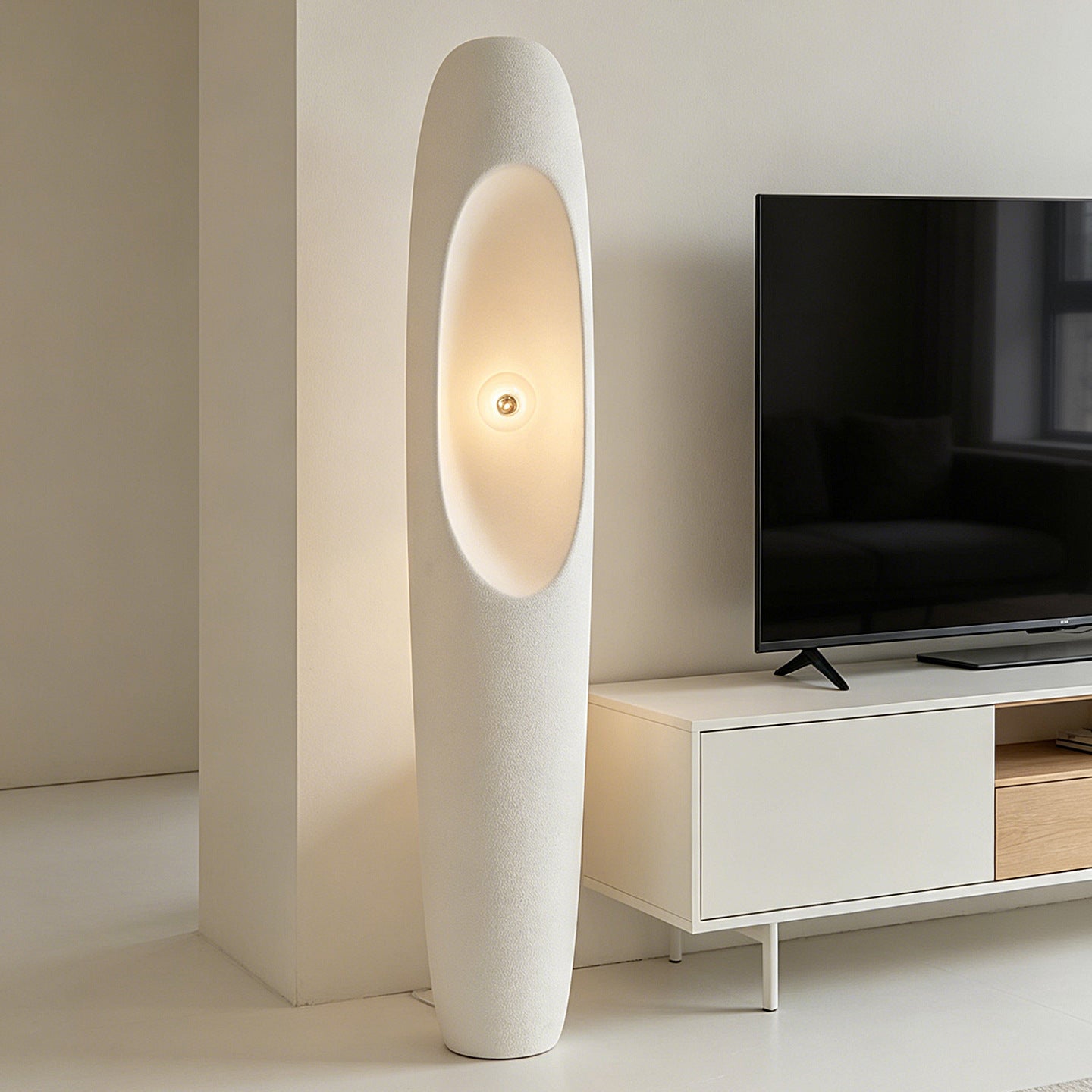 Wabi-Sabi Style Art Bedroom Floor Lamp, Nordic Japanese Minimalist Designer Living Room and Study Ambient Upright Lamp