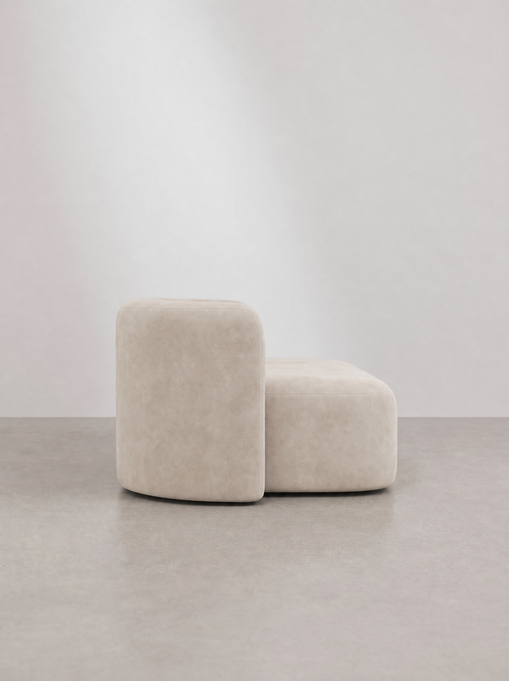 Canapé arrondi velours – ELOMA