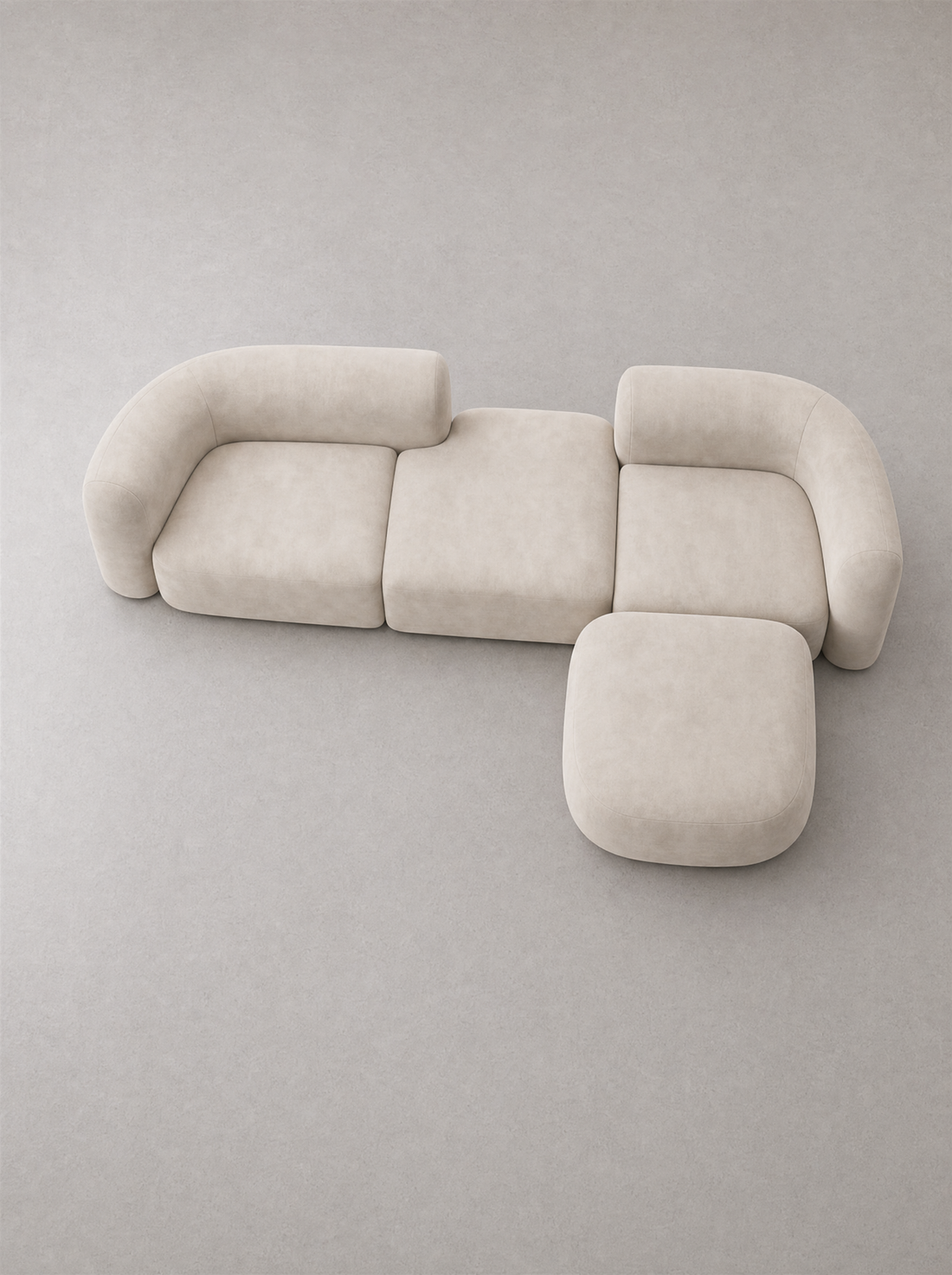Canapé arrondi velours – ELOMA