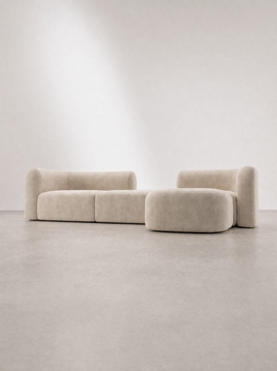 Canapé arrondi velours – ELOMA