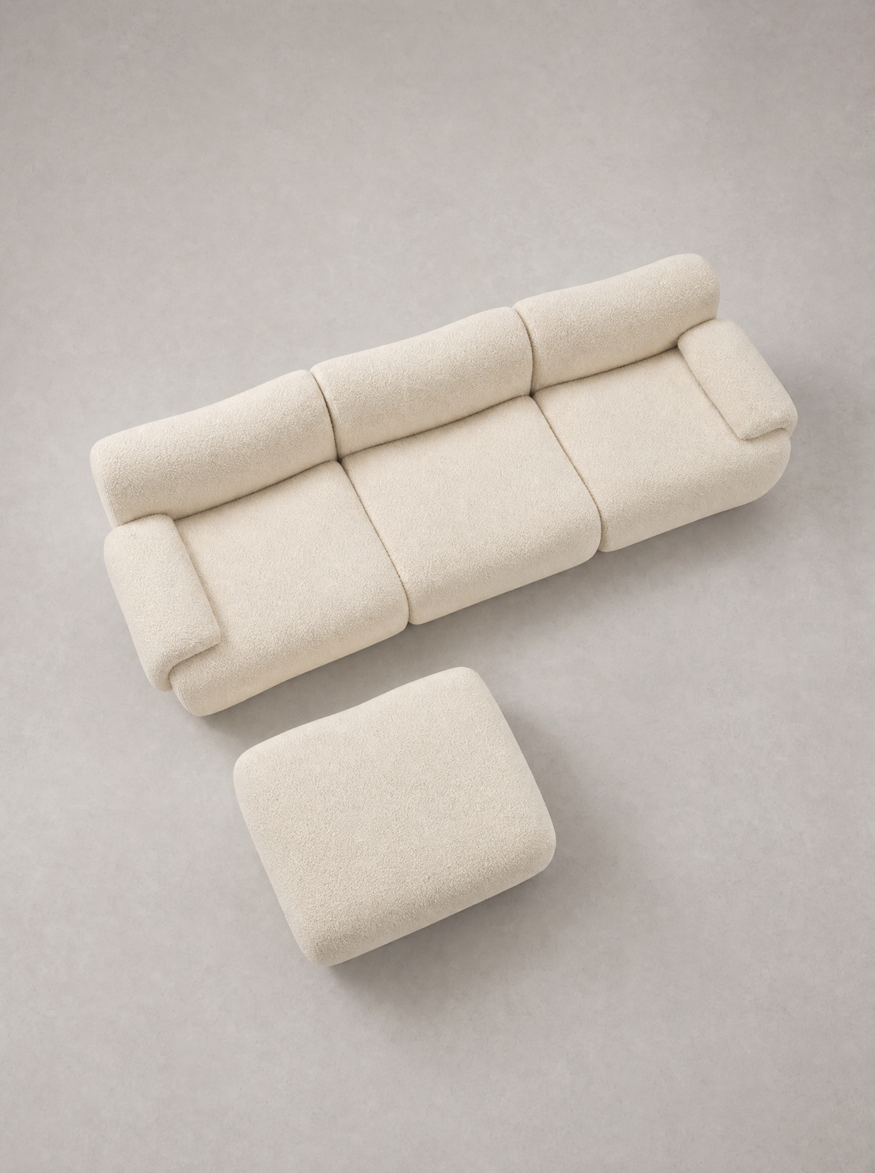 Canapé d'angle modulable bouclé – ONDA