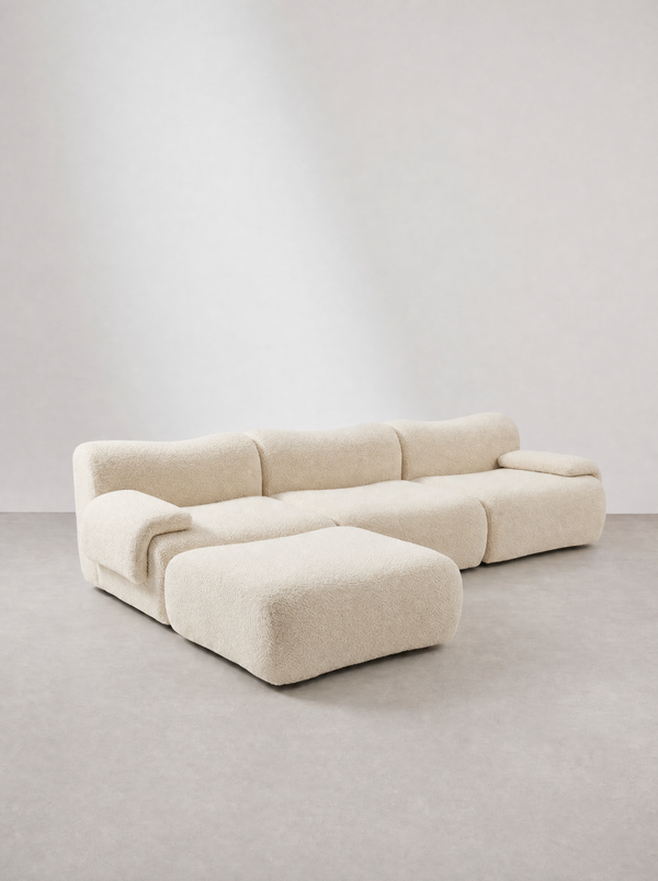 Canapé d'angle modulable bouclé – ONDA