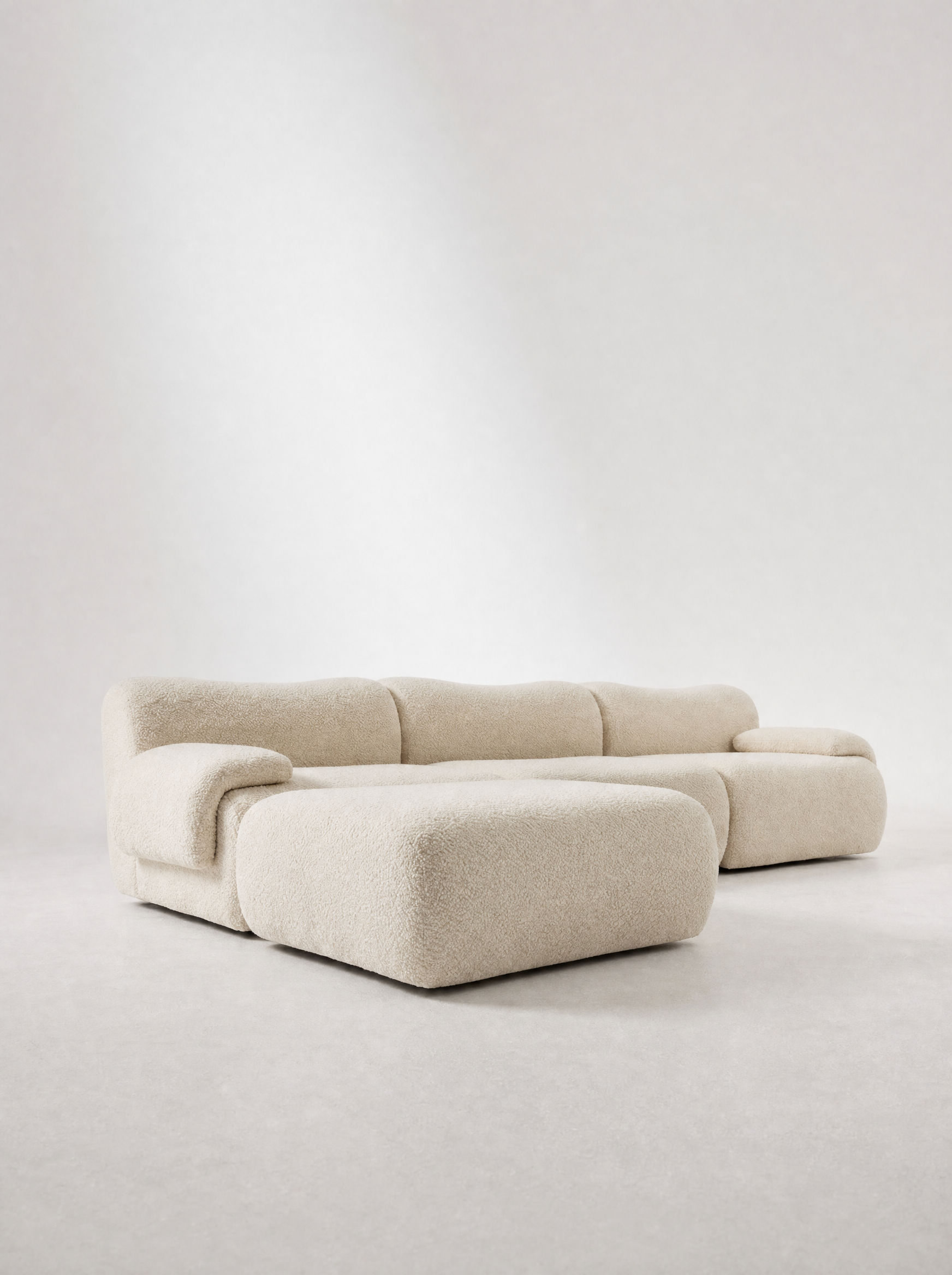 Canapé d'angle modulable bouclé – ONDA