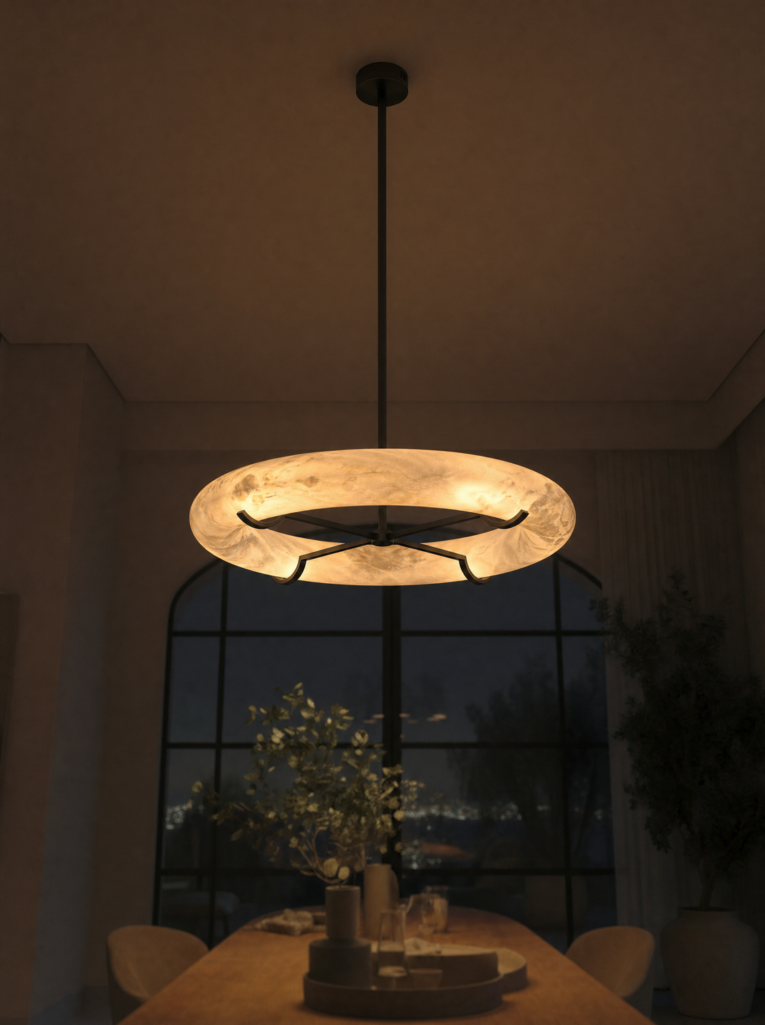 Suspension LED albâtre – ARCA