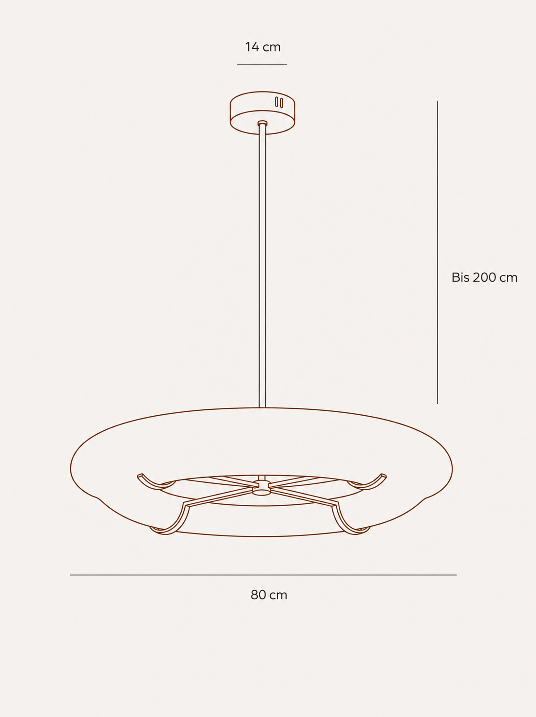 Suspension LED albâtre – ARCA