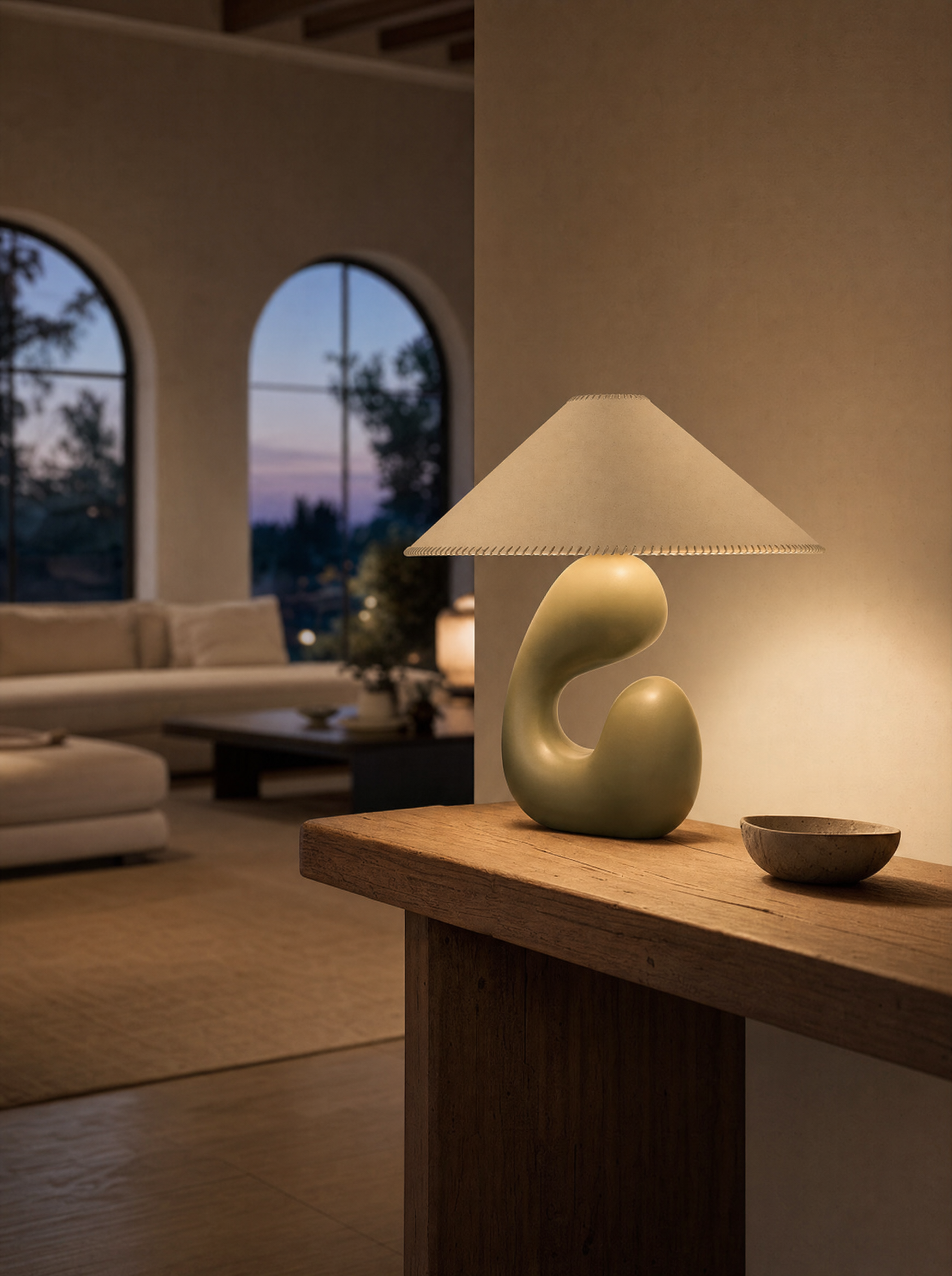 Lampe sculpture en verre – MARA