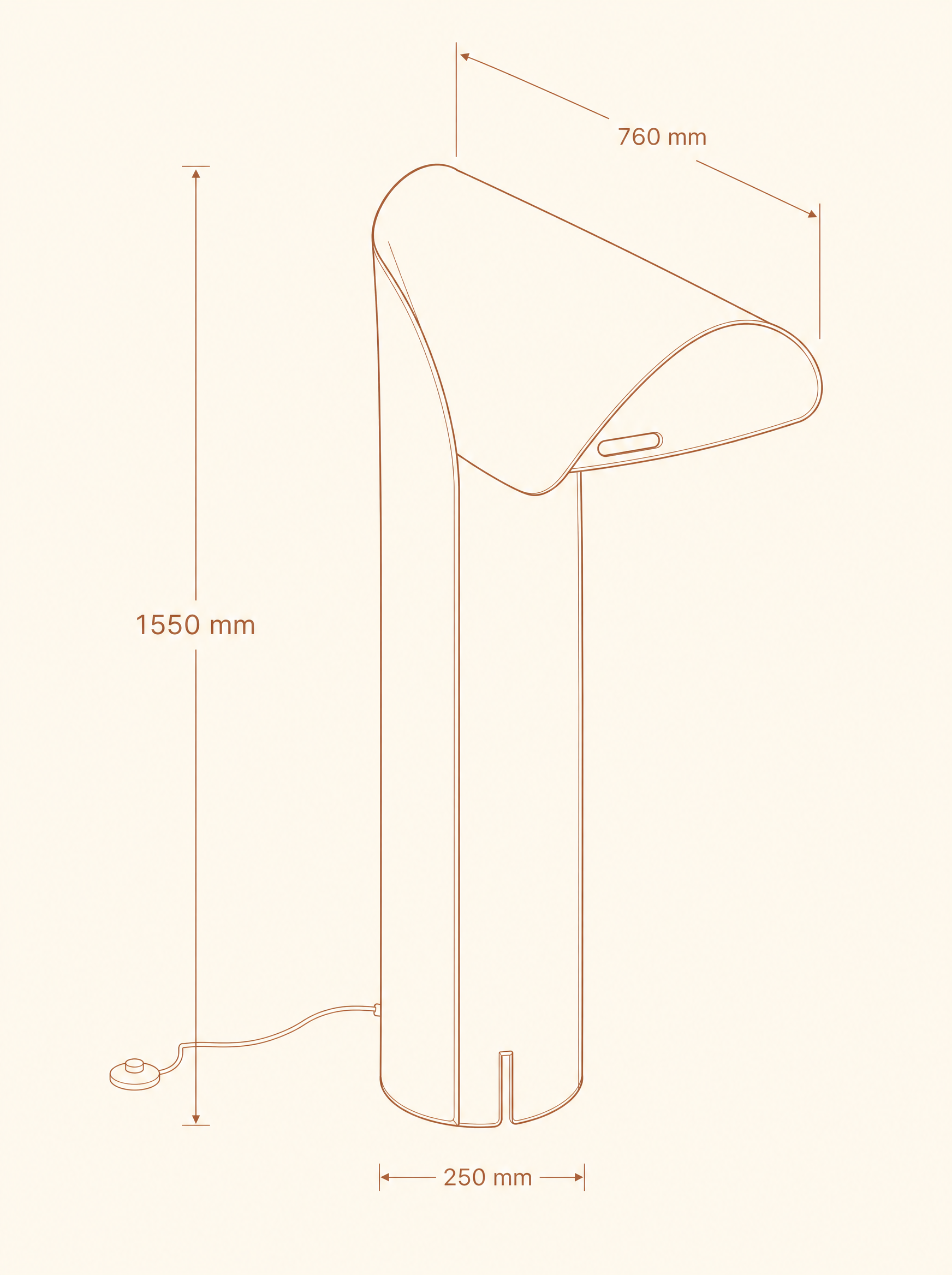 Lampe en acier poli – CAPRI