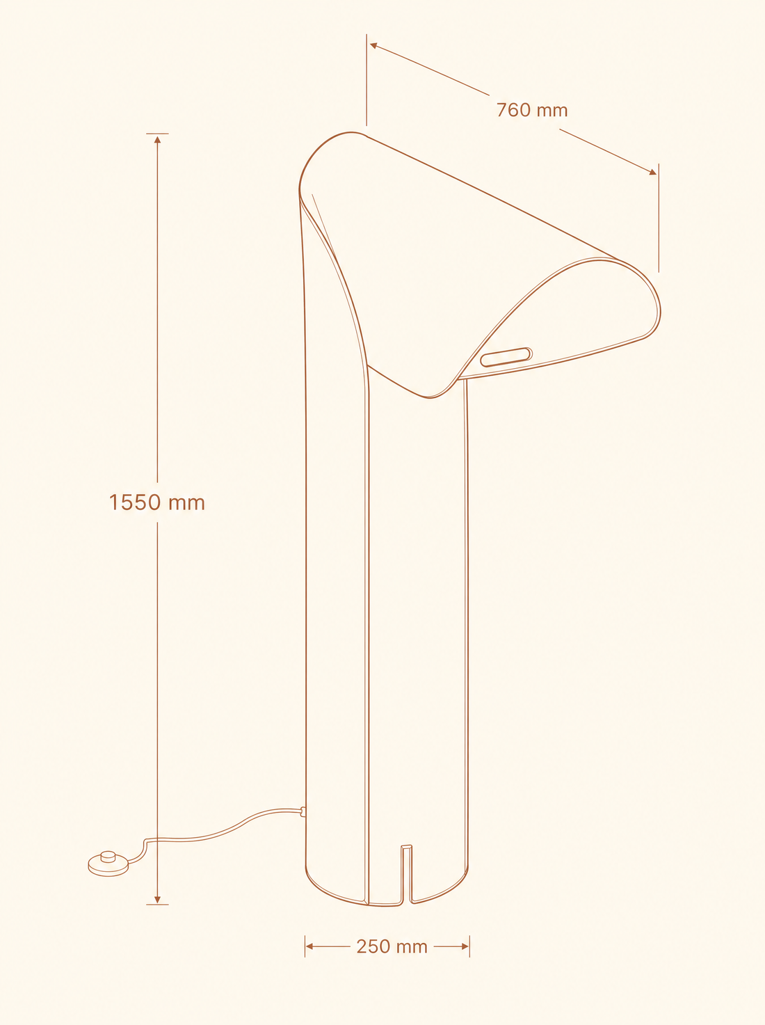 Lampe en acier poli – CAPRI