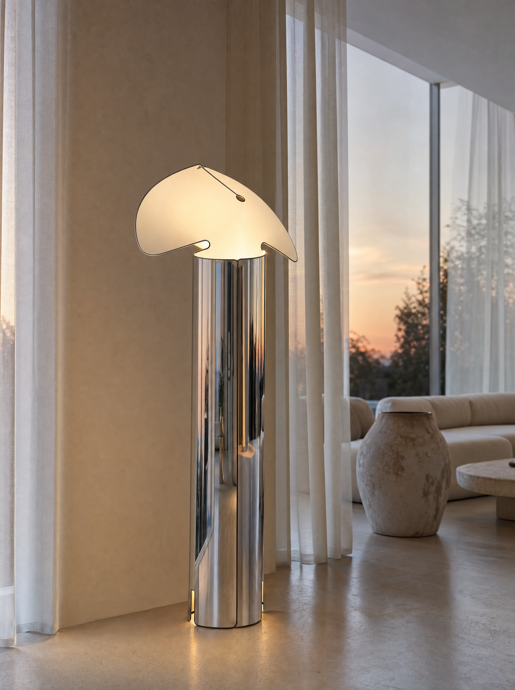 Lampe en acier poli – CAPRI