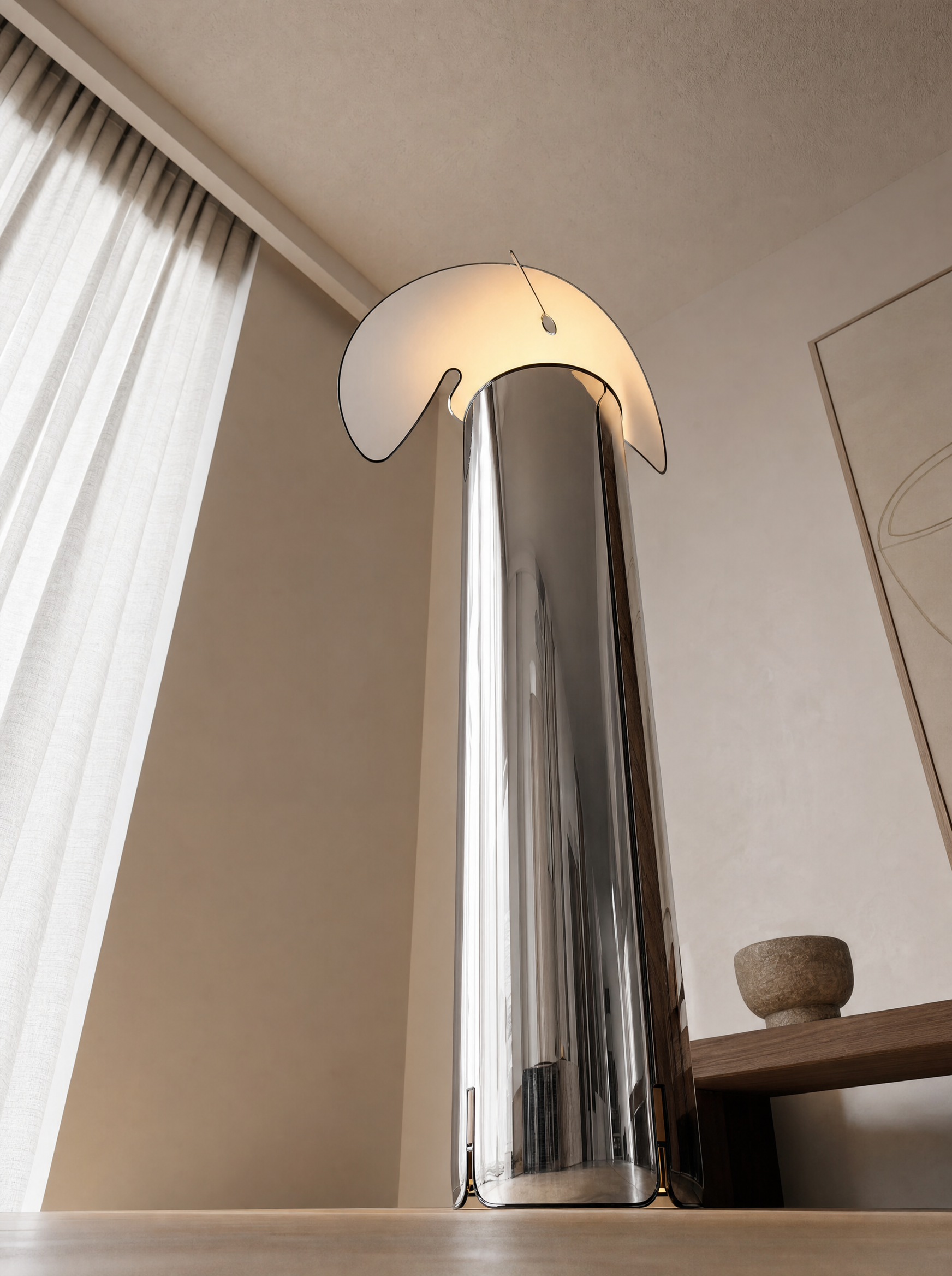 Lampe en acier poli – CAPRI