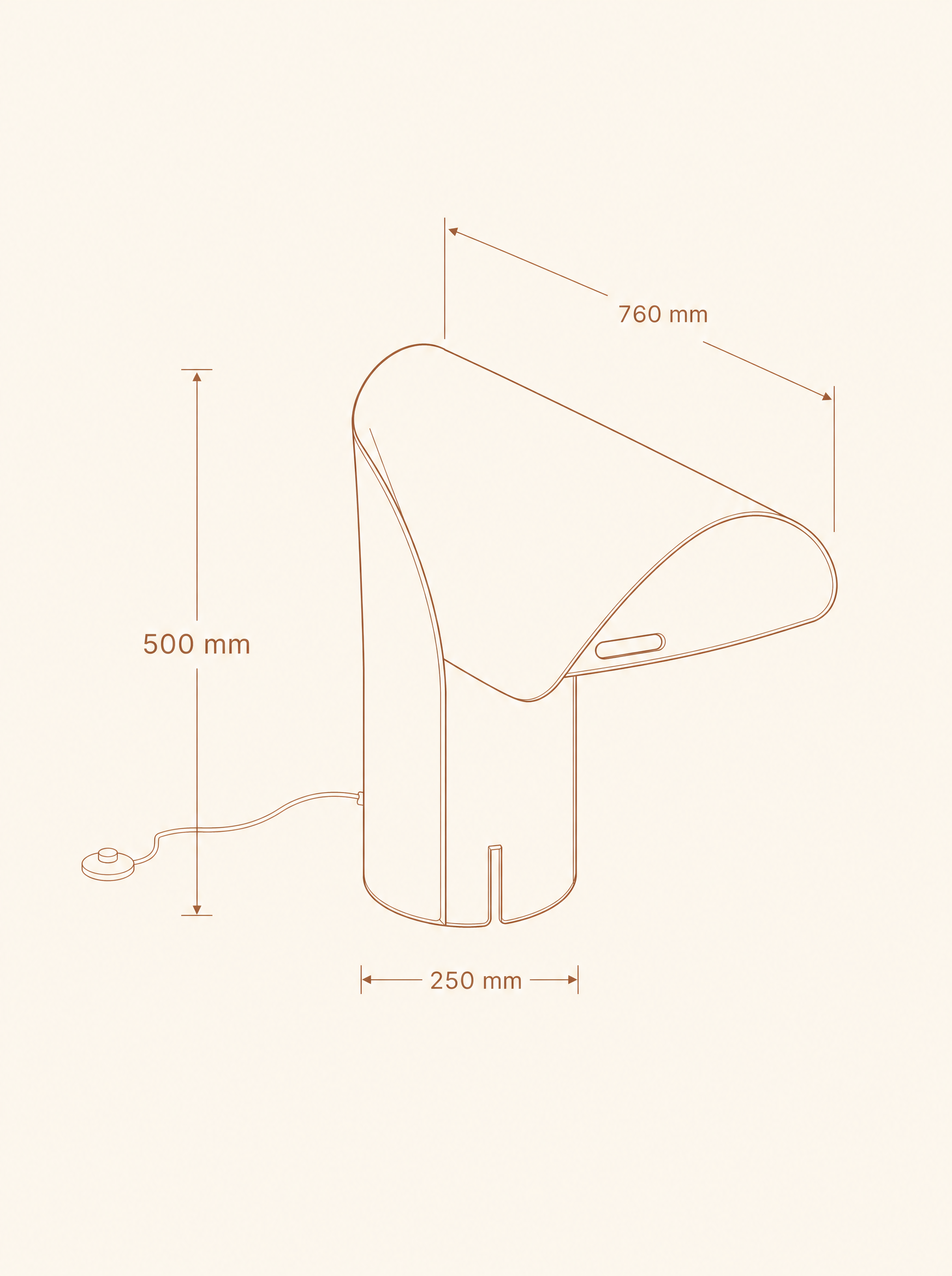 Lampe en acier poli – CAPRI