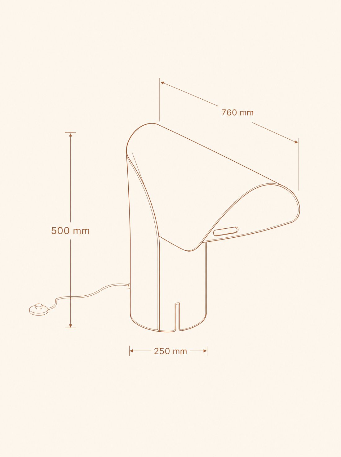 Lampe en acier poli – CAPRI