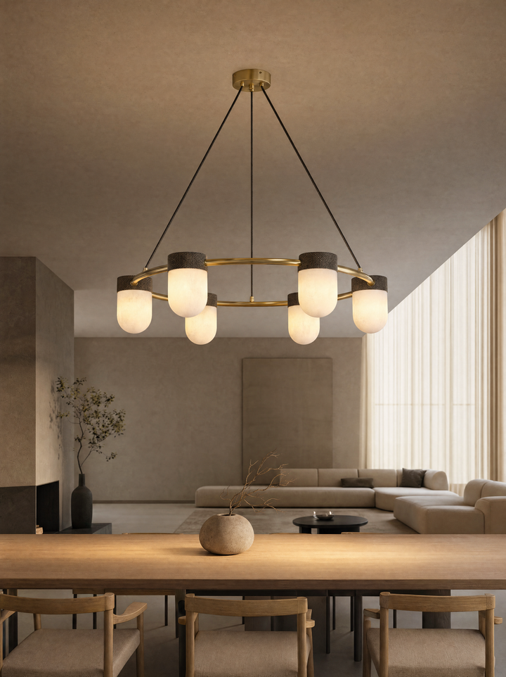 Alabaster ring chandelier – CORONA