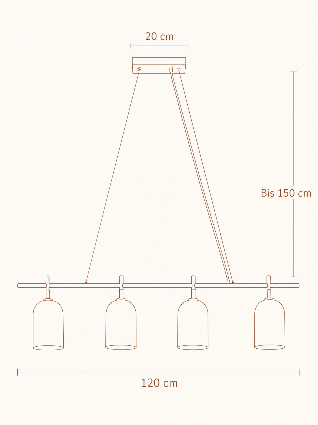 Lineare Alabaster-Pendelleuchte – FILA