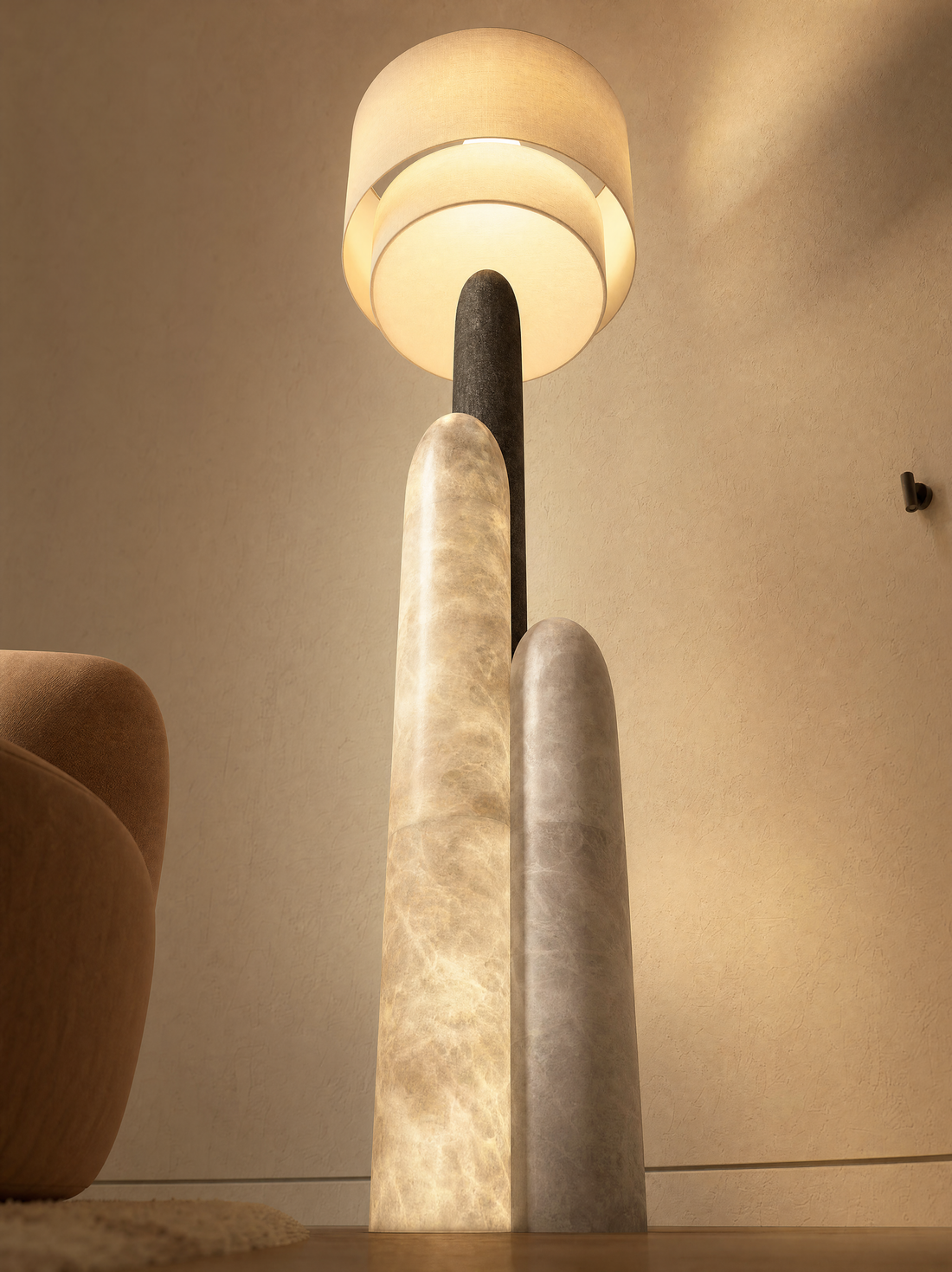 Stehleuchte aus spanischem Marmor – TORRE