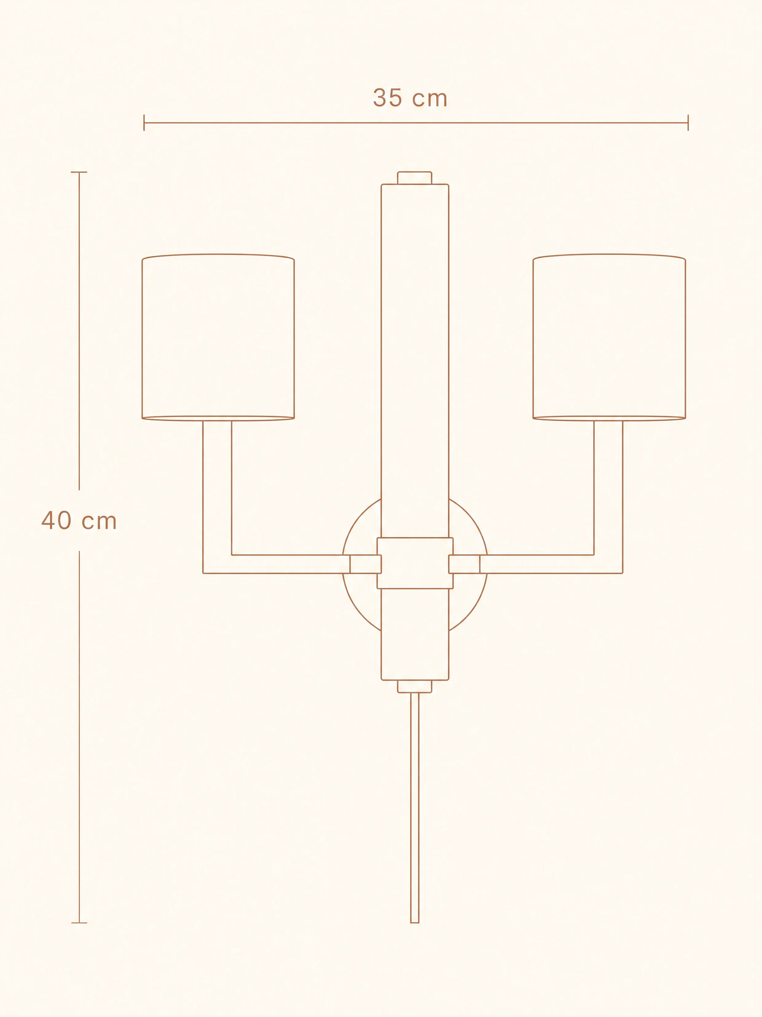 Brass wall light – BRERA