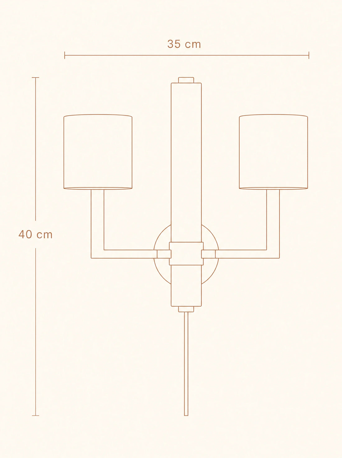 Brass wall light – BRERA